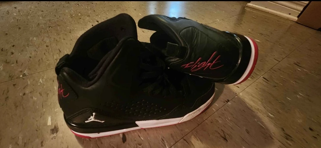 Jordan Flight Shoes - Black/pink - Size 6.5Y