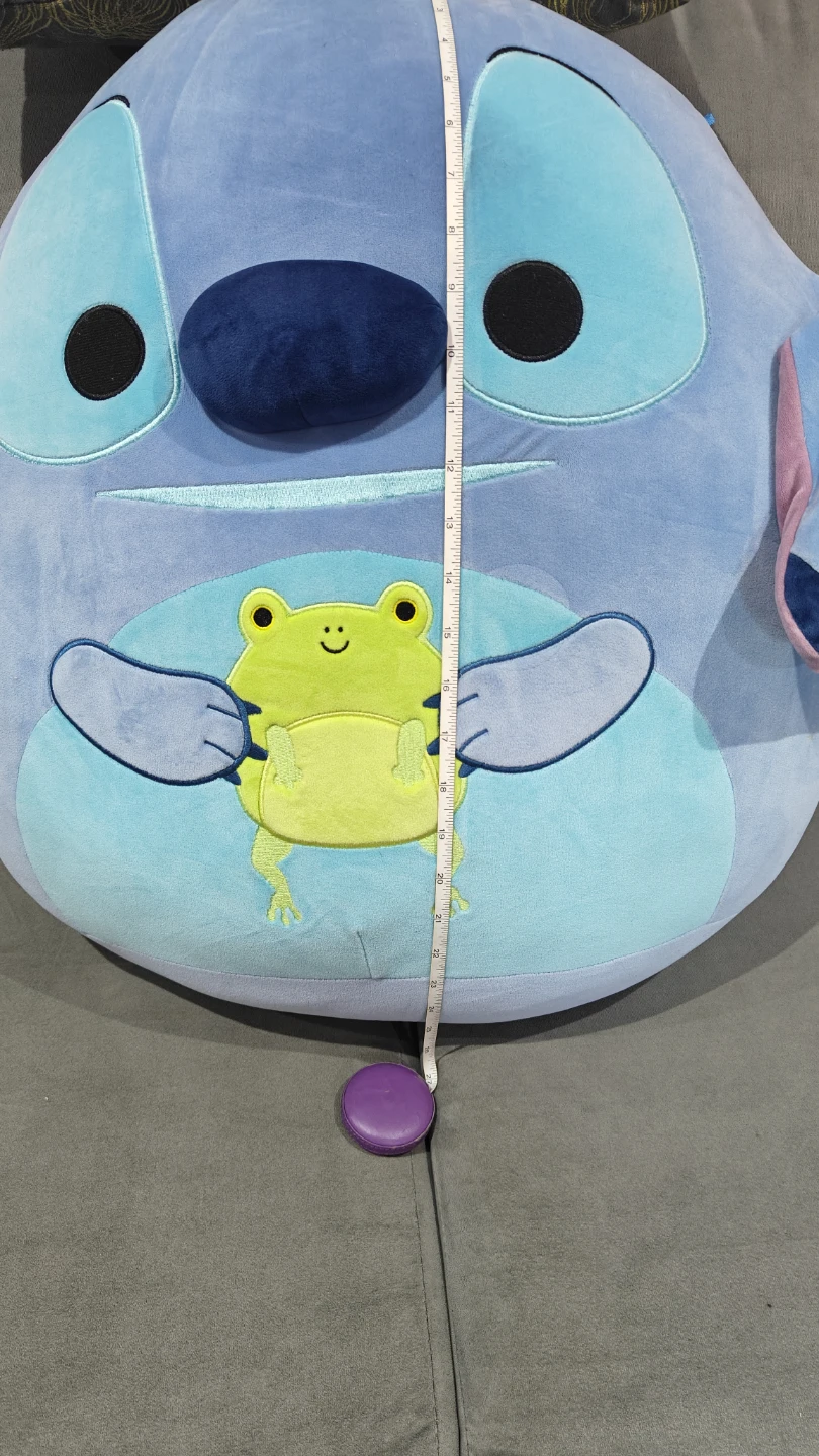 Large Blue Stitch Plush Toy with Frog - photo 5