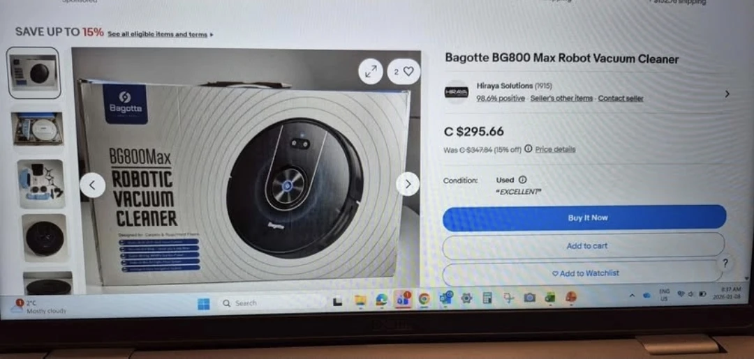 Bagotte BG800Max Robot Vacuum Cleaner