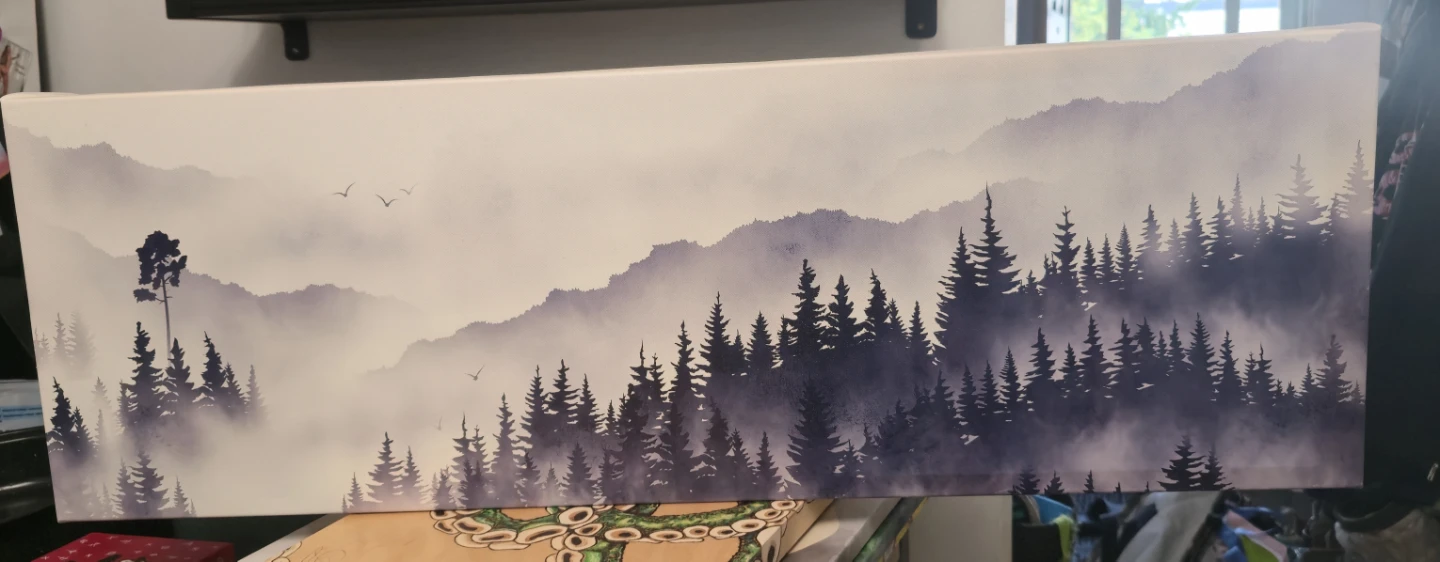 Misty Forest Canvas Print Wall Art