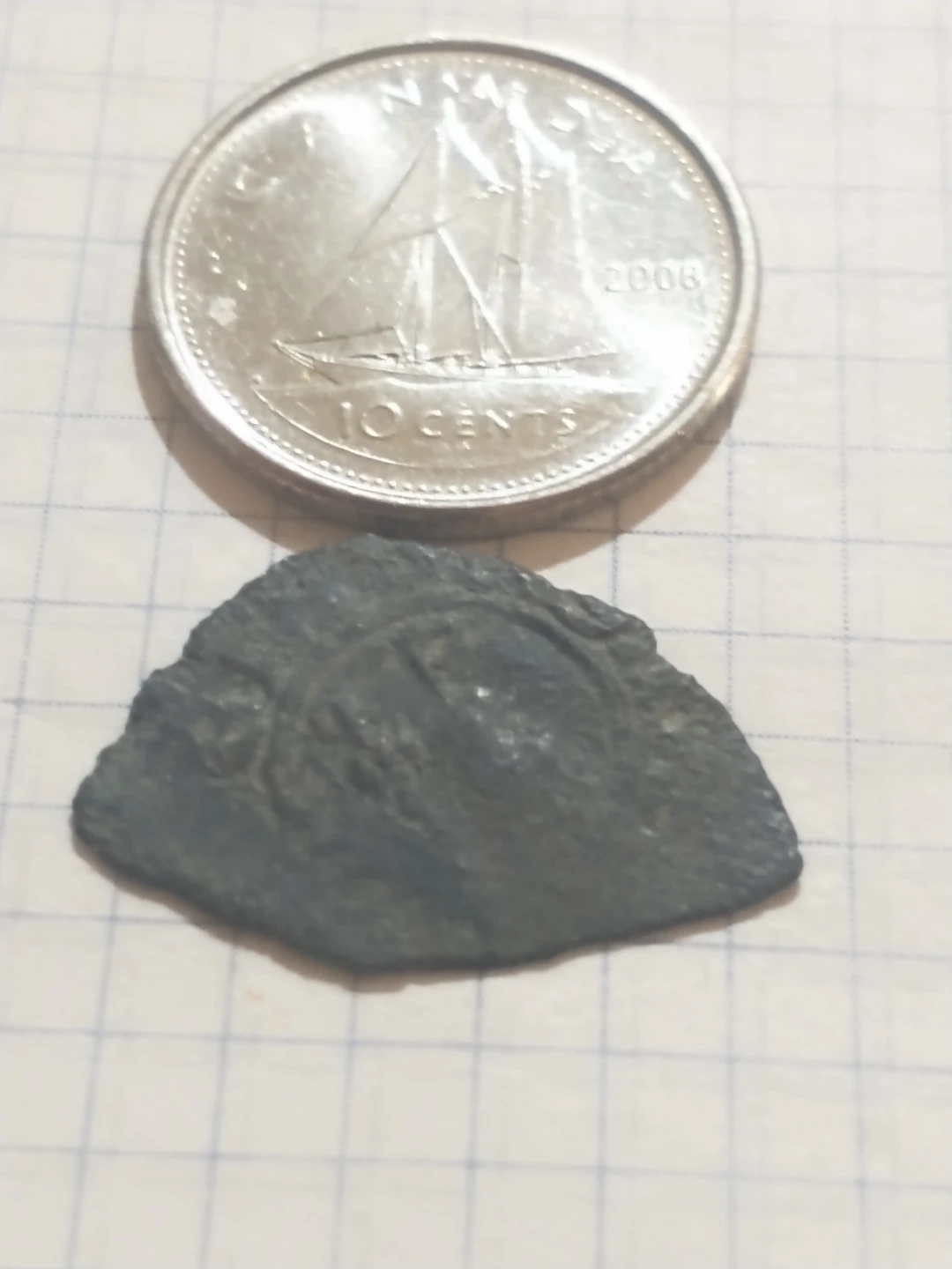 1355-1377 Antique Coin Fragment - photo 3