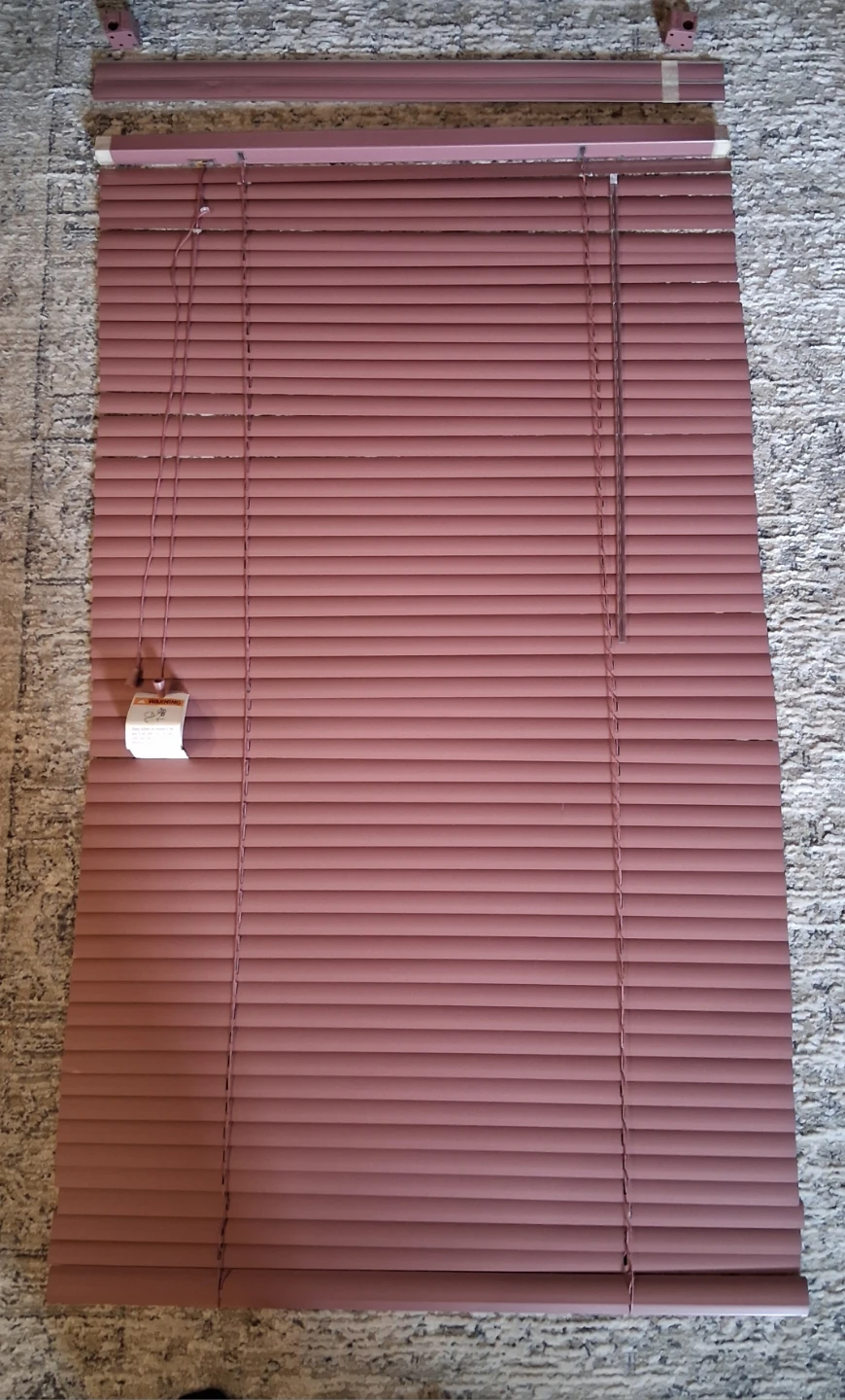 Light burgundy quality plastic blinds