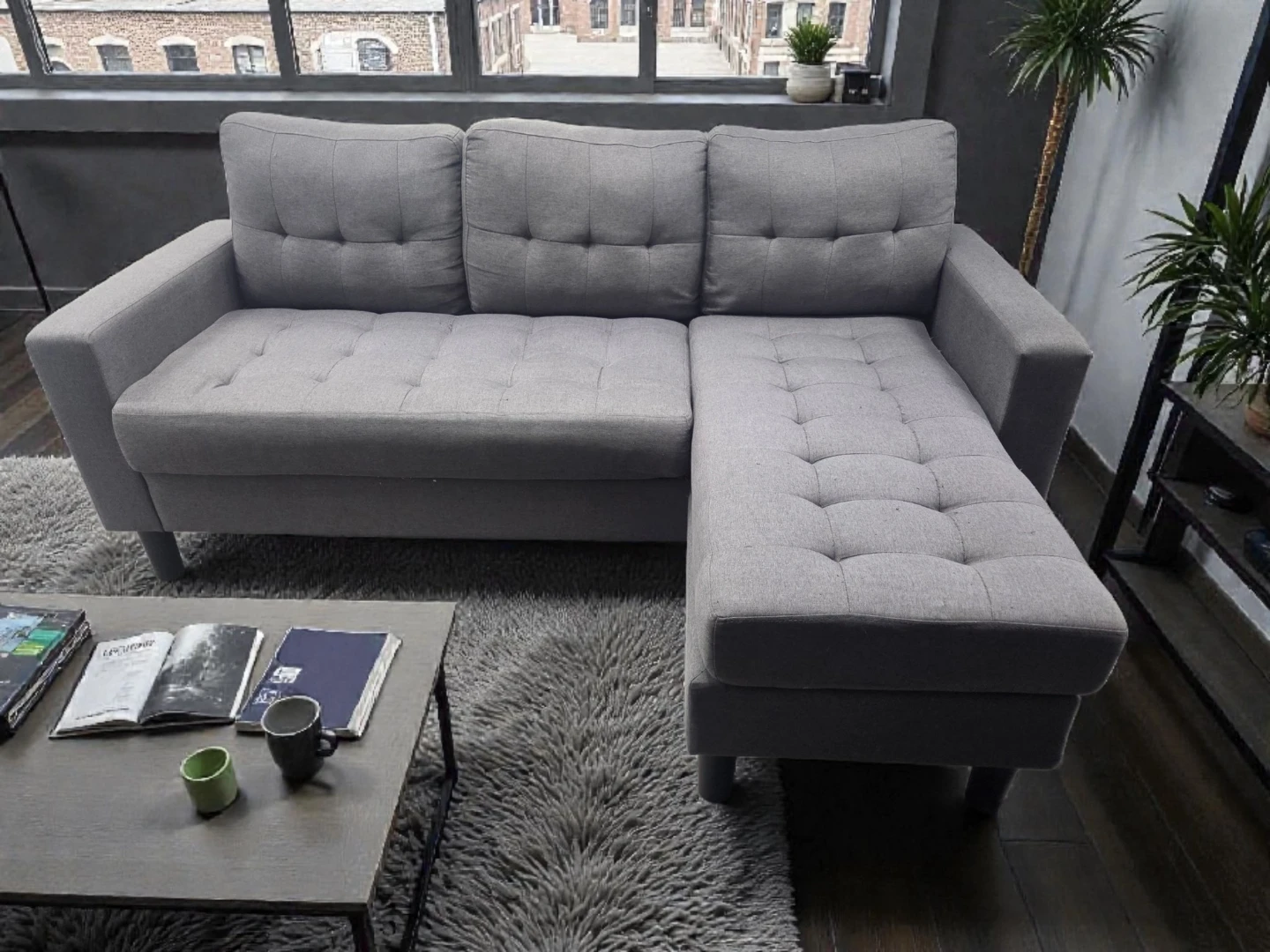Grey Sectional Sofa – Condo Size