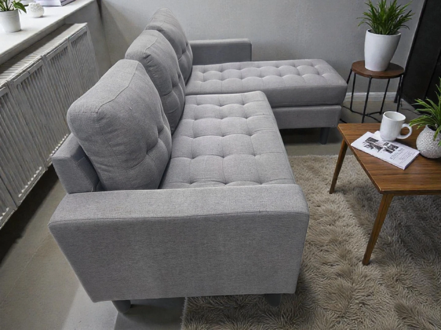Grey Sectional Sofa – Condo Size - photo 2