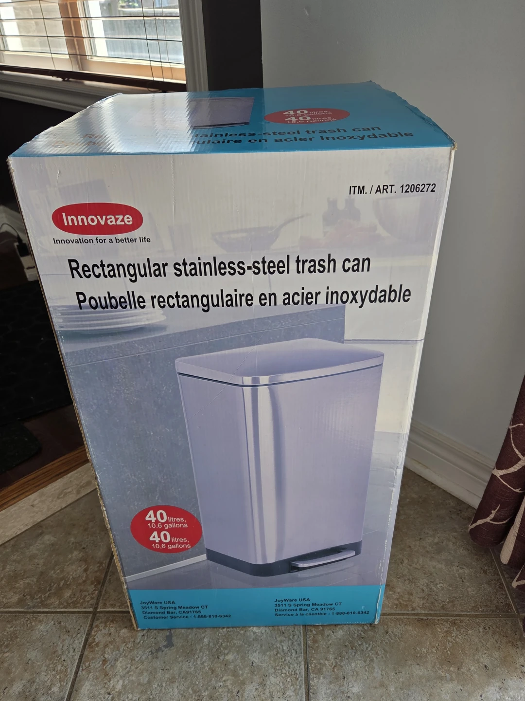 Stainless steel trash can 40 liters - photo 3