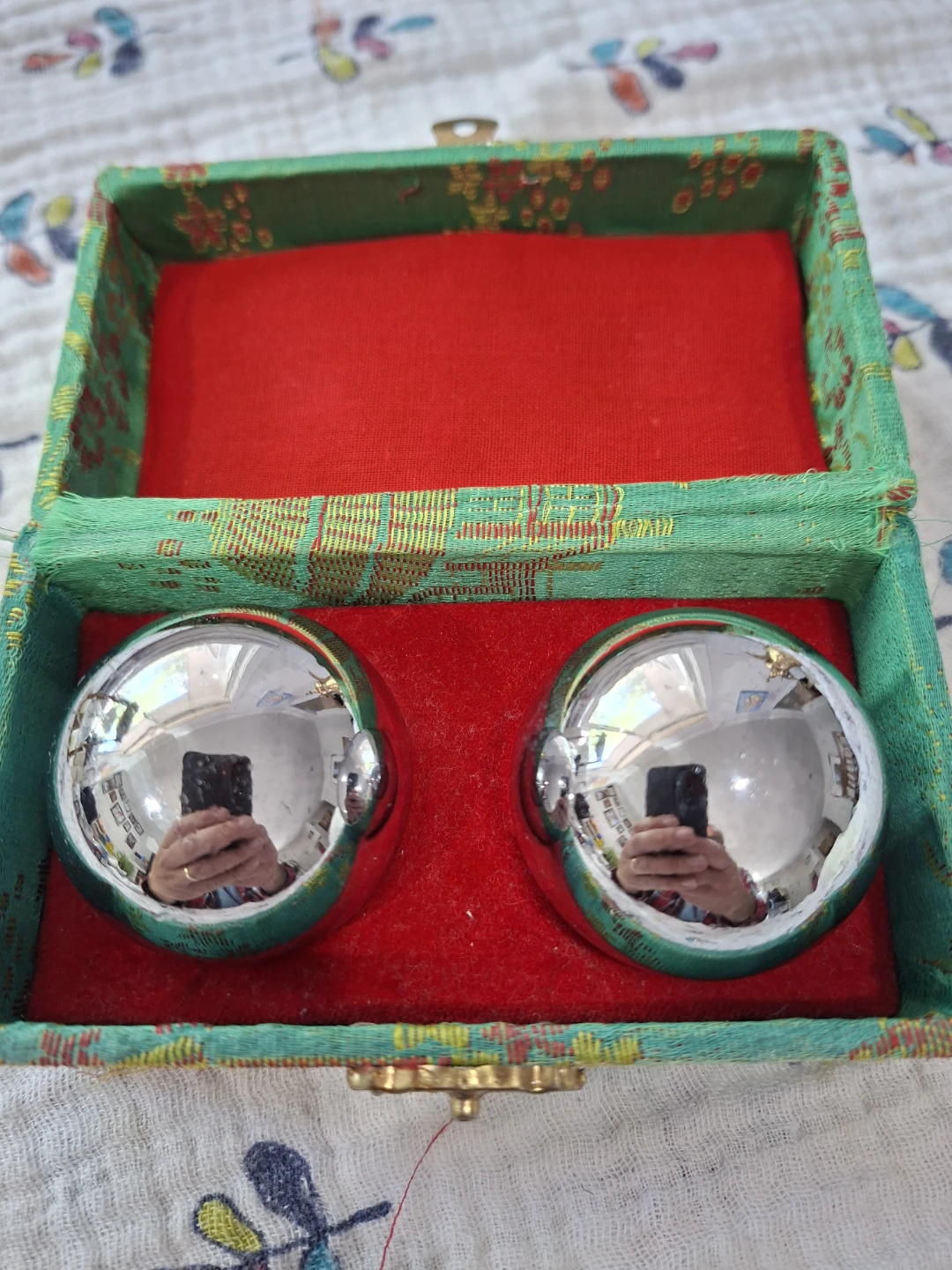 Chinese Baoding Balls in case