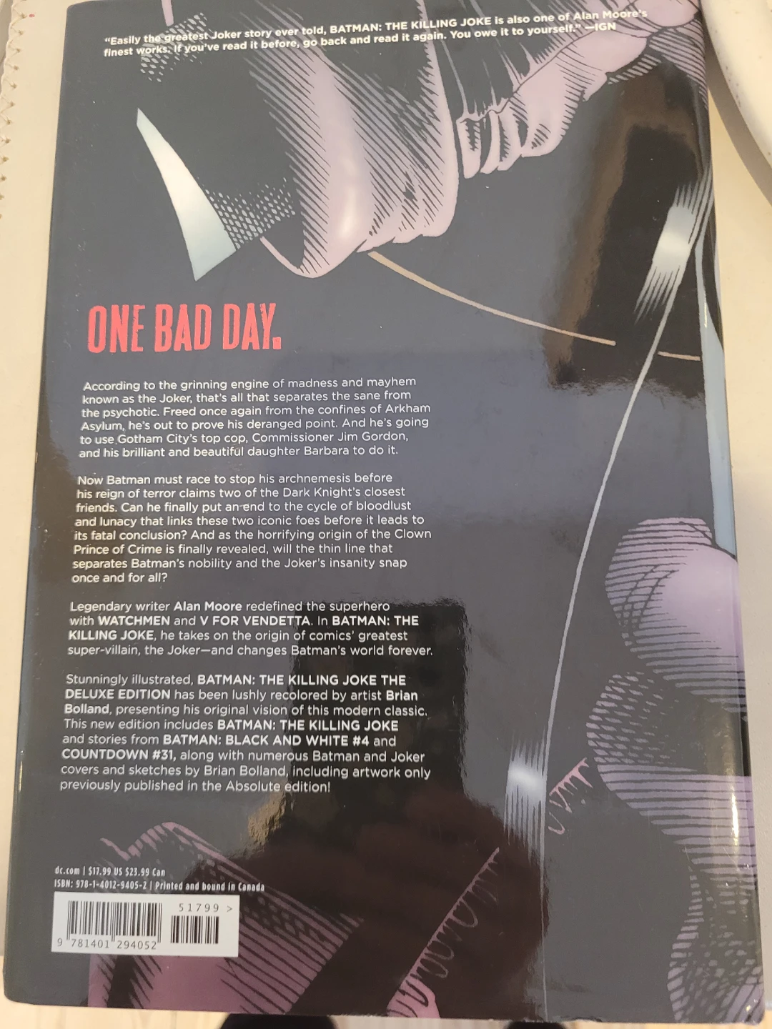 Batman: The Killing Joke Deluxe Edition Graphic Novel - photo 2