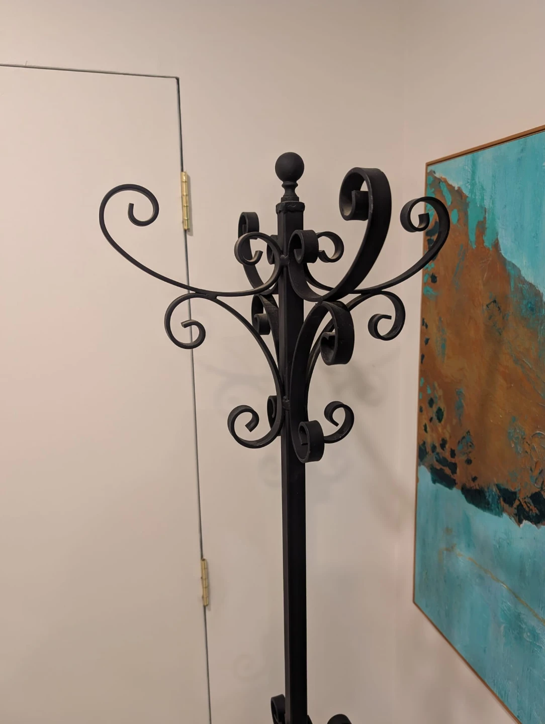 Wrought iron Coat Rack Heavy - photo 4