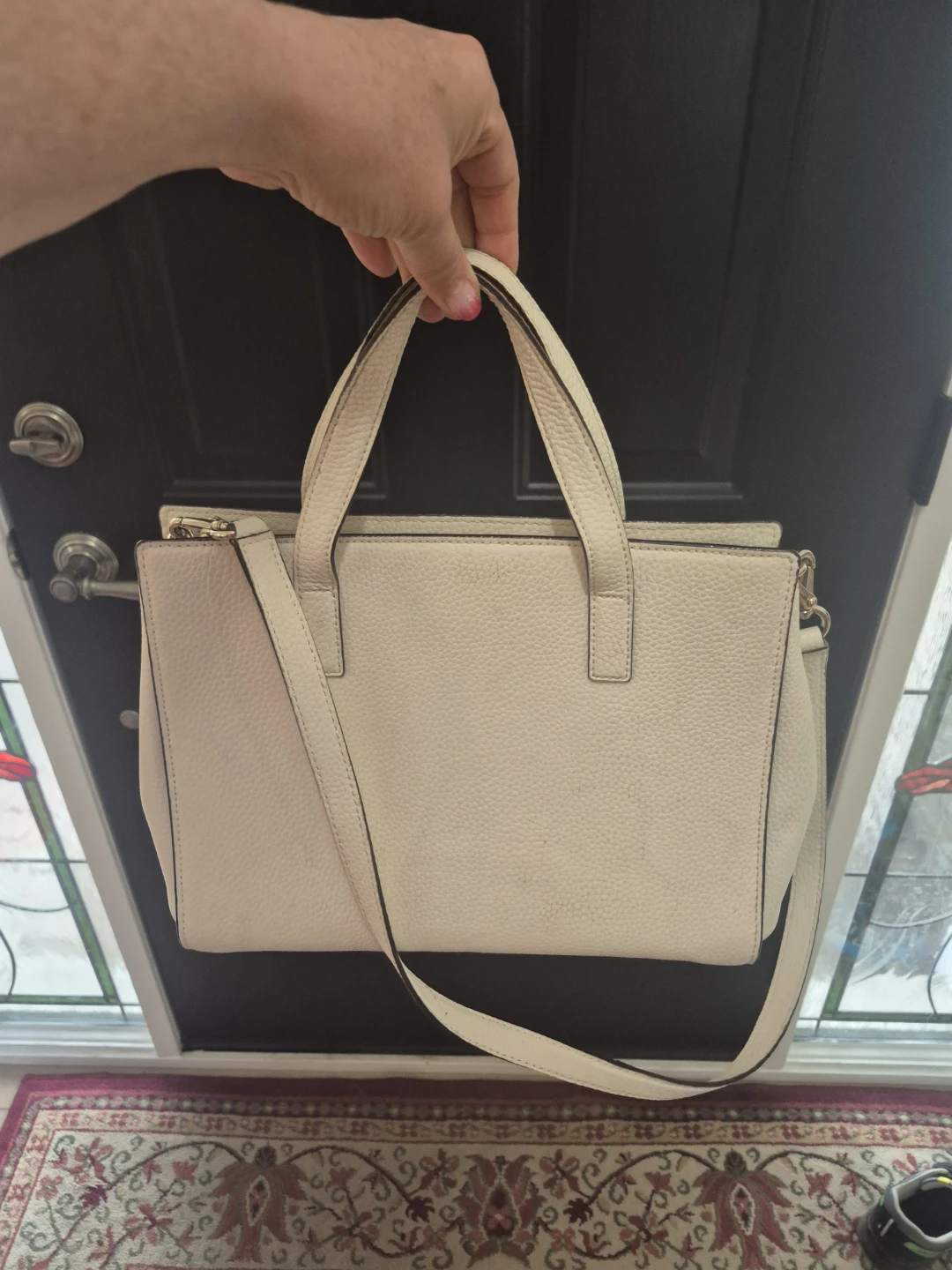 Kate Spade Cream Leather Bow Satchel Handbag - photo 3