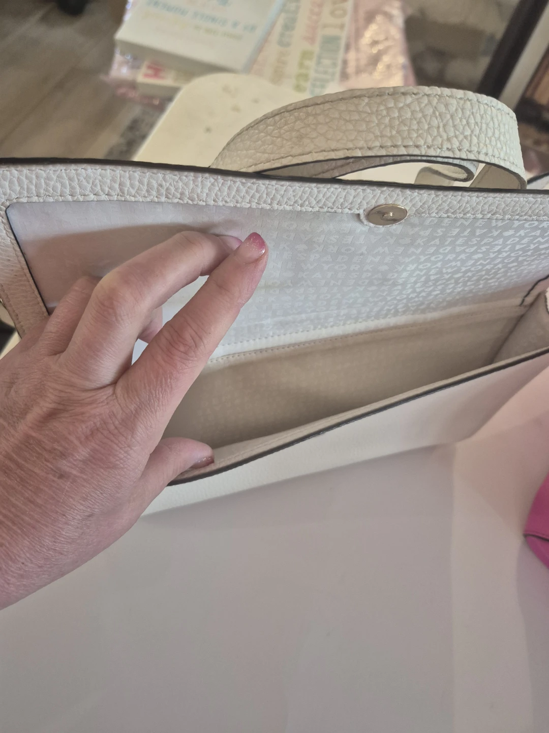 Kate Spade Cream Leather Bow Satchel Handbag - photo 5