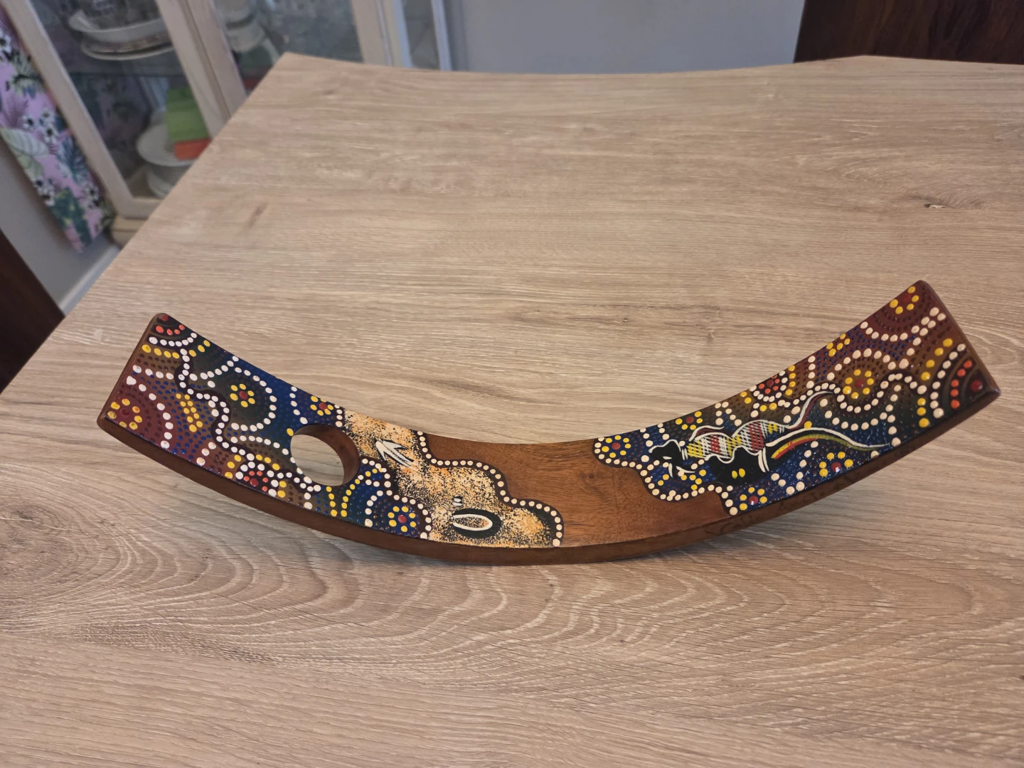 Hand-painted Wooden Wine Bottle Holder