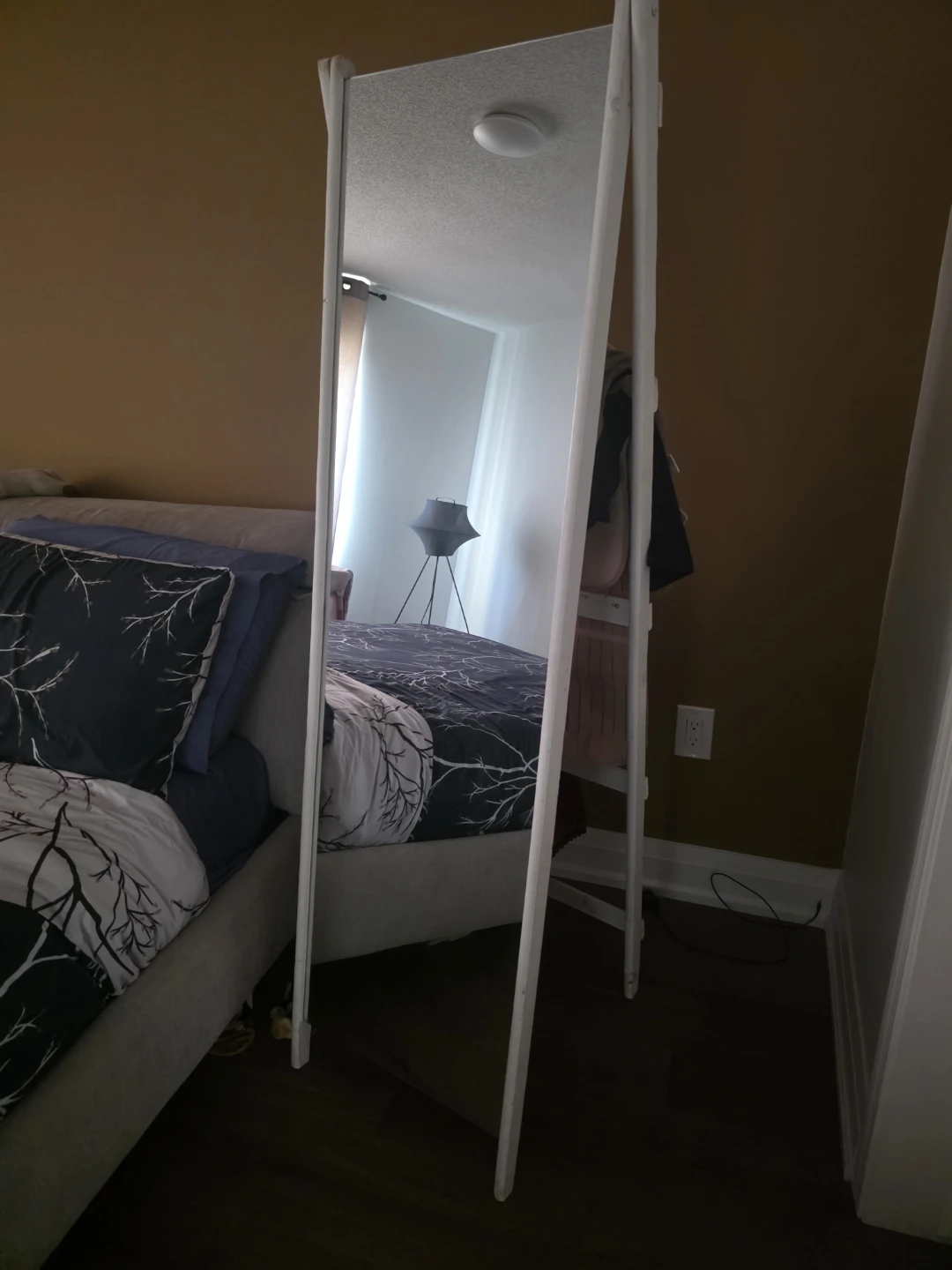 White Leaning Full Length Mirror