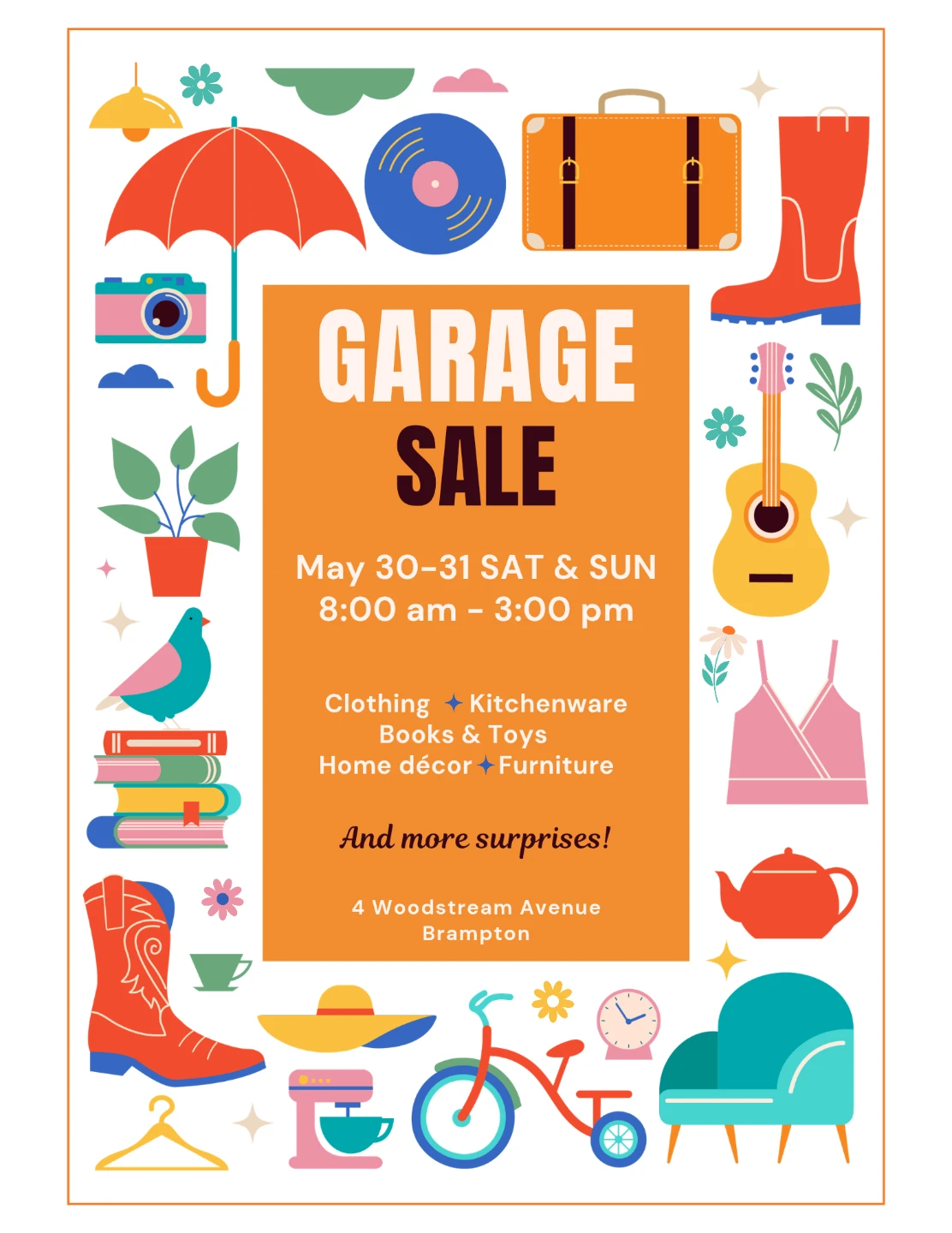 Garage Sale in Brampton - May 30-31