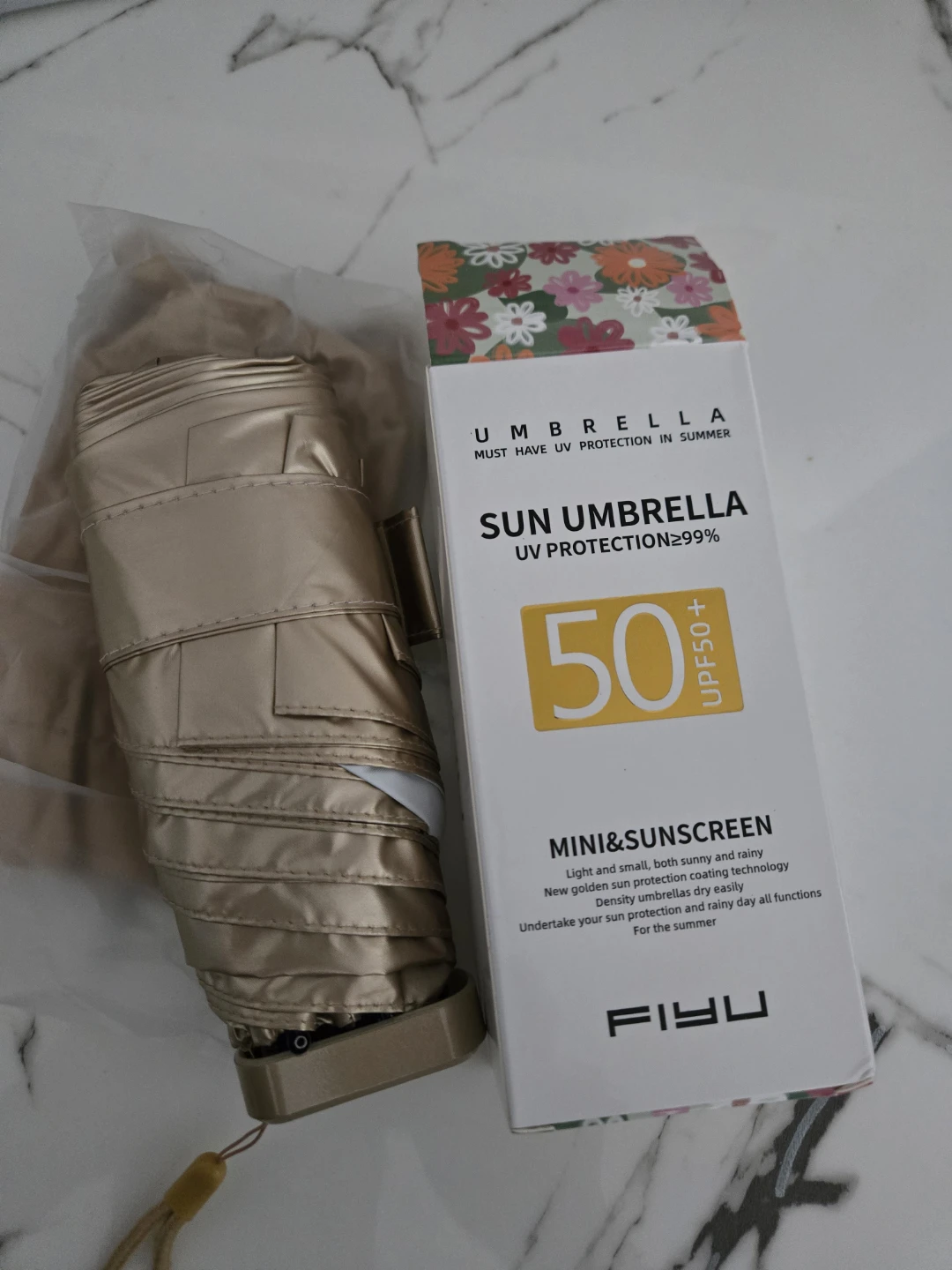 FIYU Sun Umbrella UPF 50+ UV Protection Mini