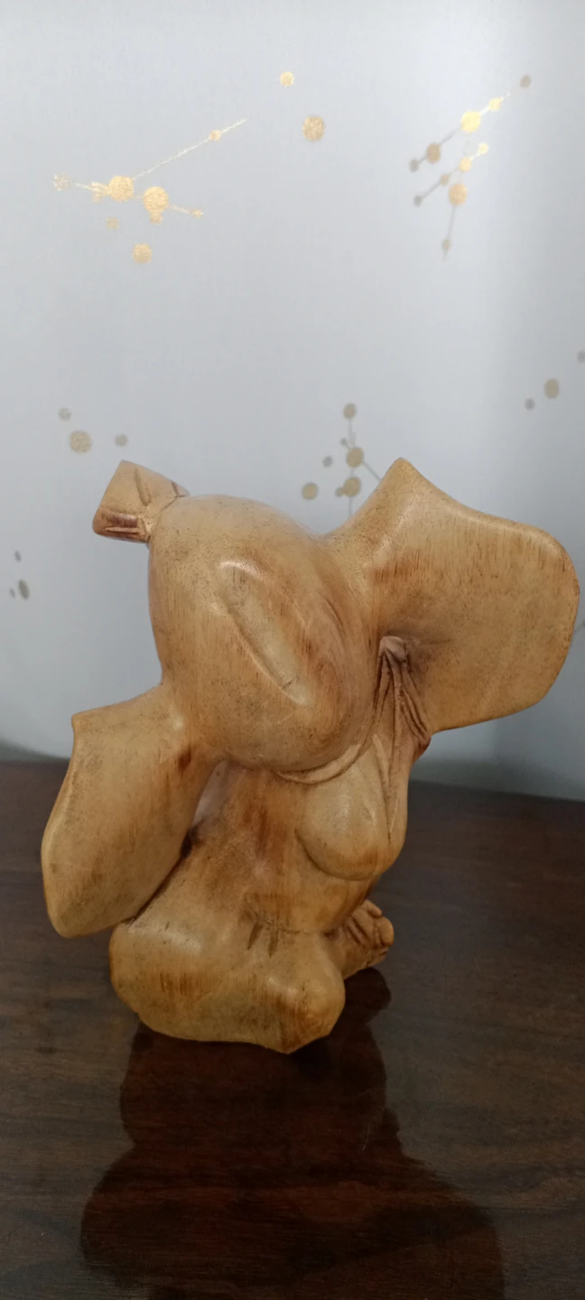 Wooden Elephant Figurine - photo 4