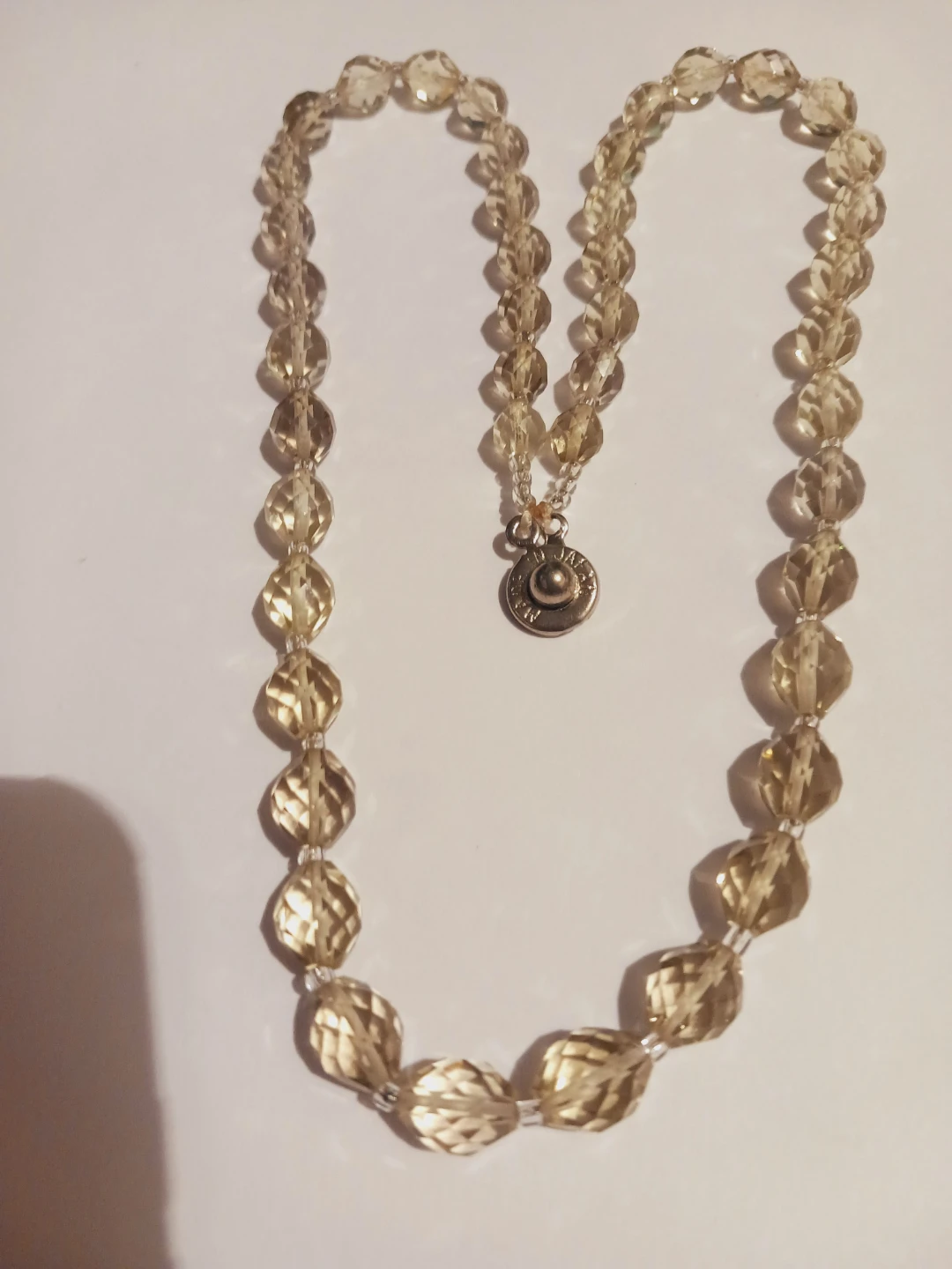 Japanese Smokey Quartz Crystal Beaded Necklace - photo 3