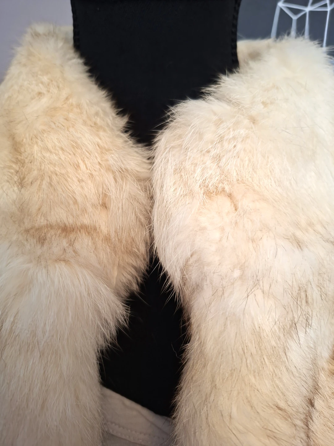 Vintage Beautifur Cream Genuine Rabbit Fur Coat - Size Large - photo 2