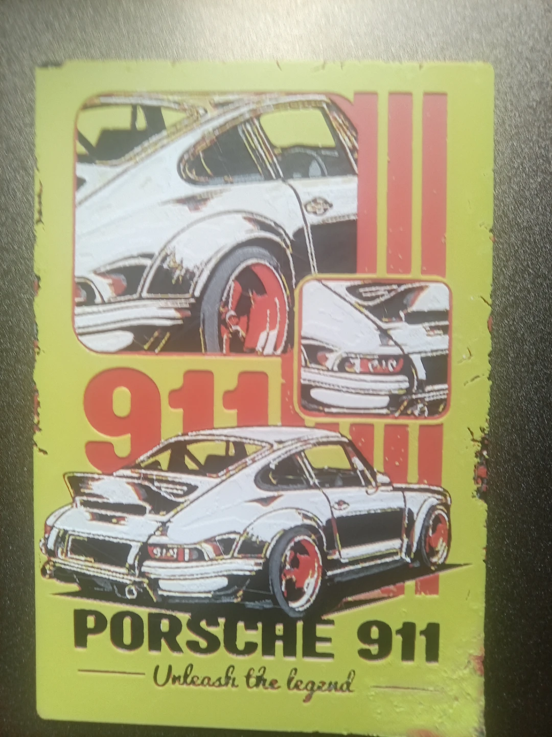 Porsche 911 Metal Sign look, made locally in gastown - photo 2