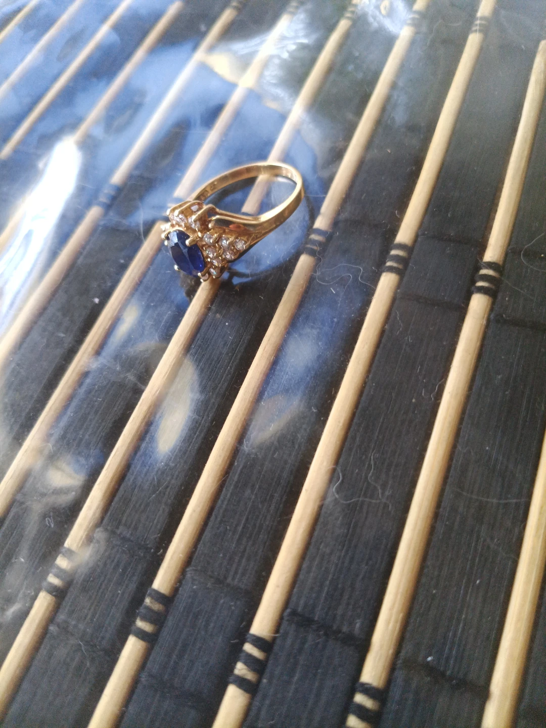 Gold Sapphire and Diamond Ring - photo 2