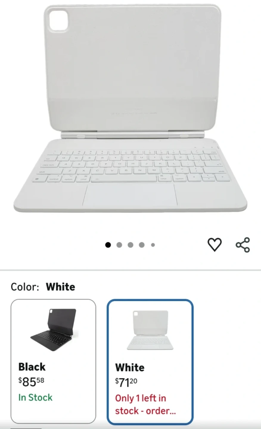 White Apple Magic Keyboard for iPad Pro 12.9-inch (6th Gen)