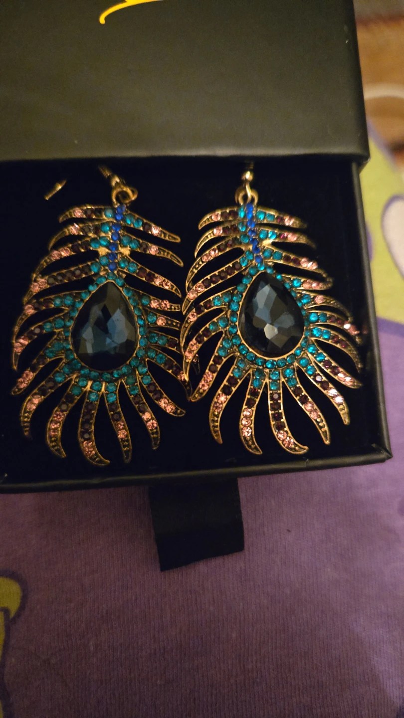 Peacock earrings
