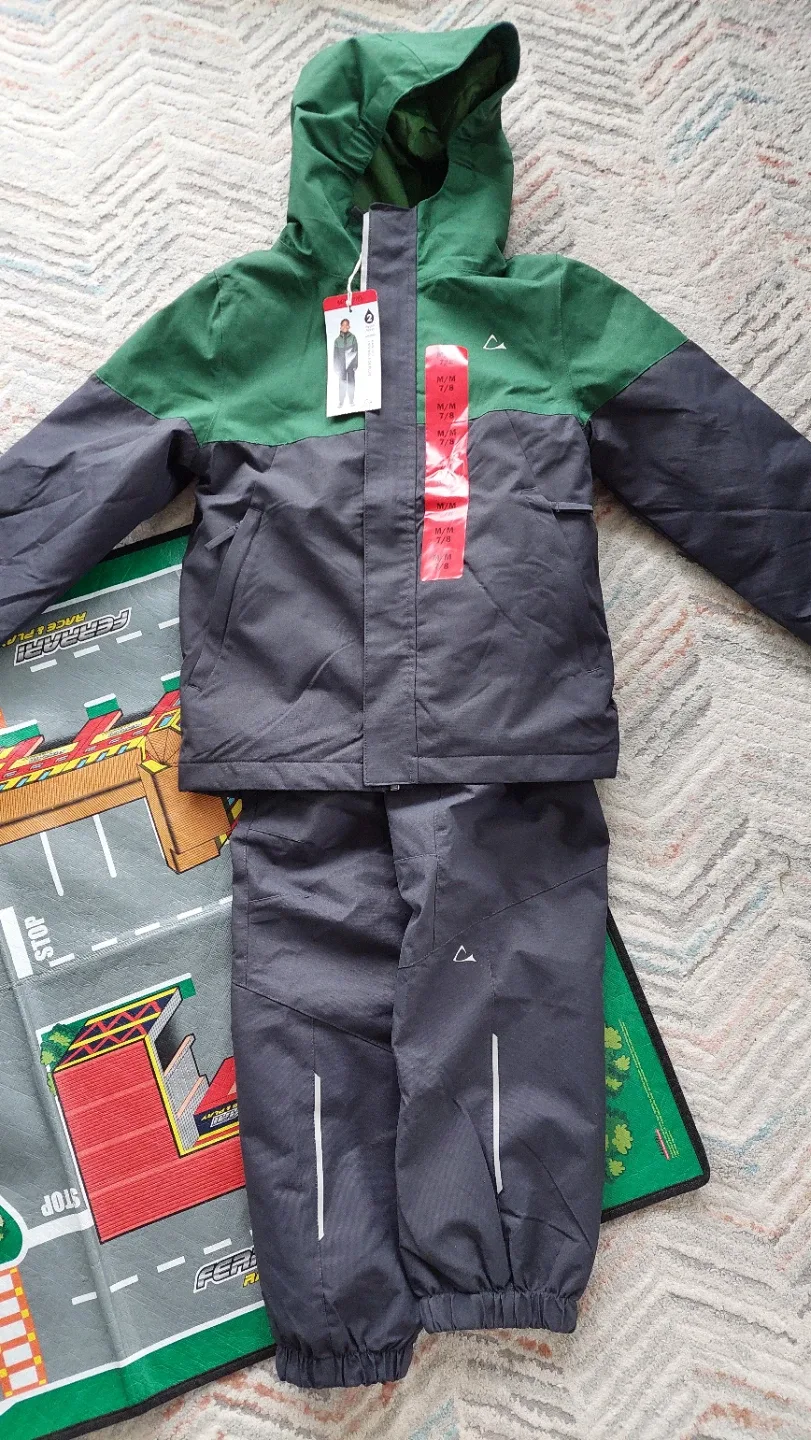 Mountain Warehouse Ski Suit - Green/Grey, Size M/M 7/8