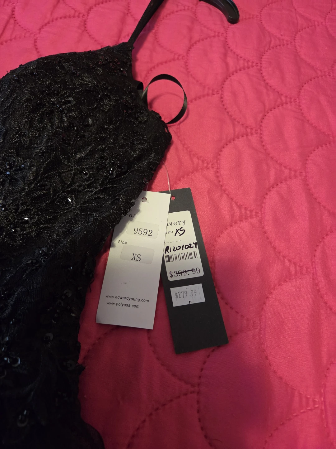 Cavery Black Tulle Sequin Dress XS - photo 2