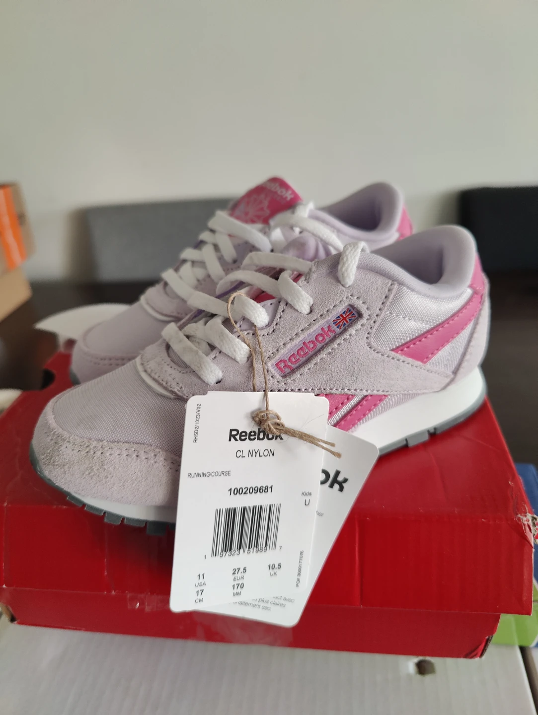 Reebok CL Nylon Kids Running Shoes - Size 11 - photo 3