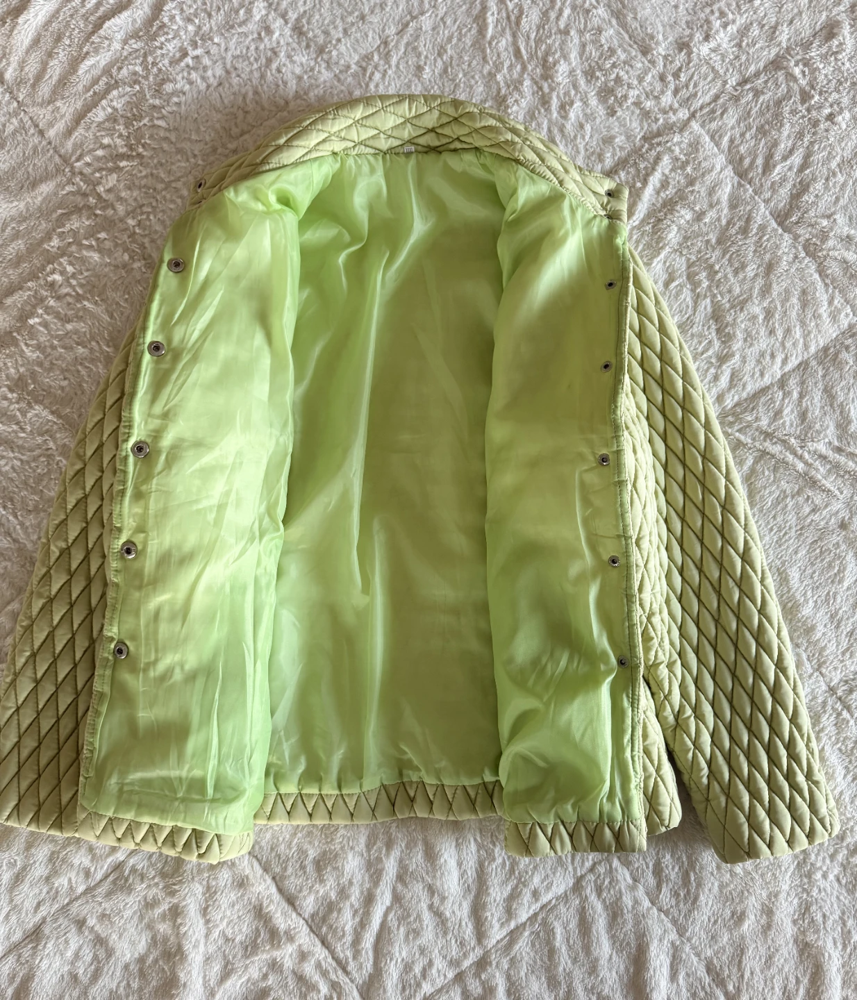 Light Green Quilted Button-Up Jacket - photo 2