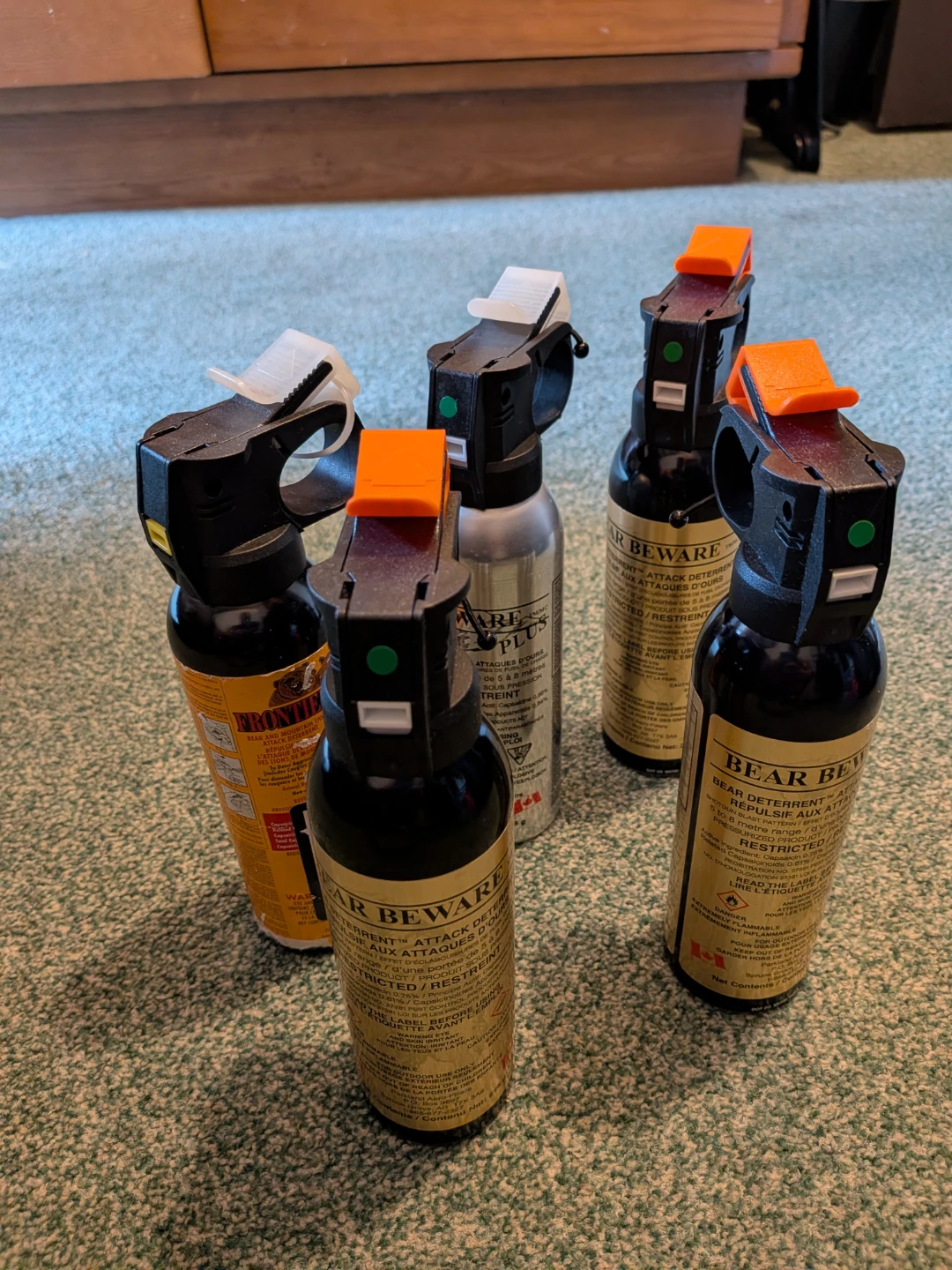 Bear Spray Deterrent Canisters (Set of 5)