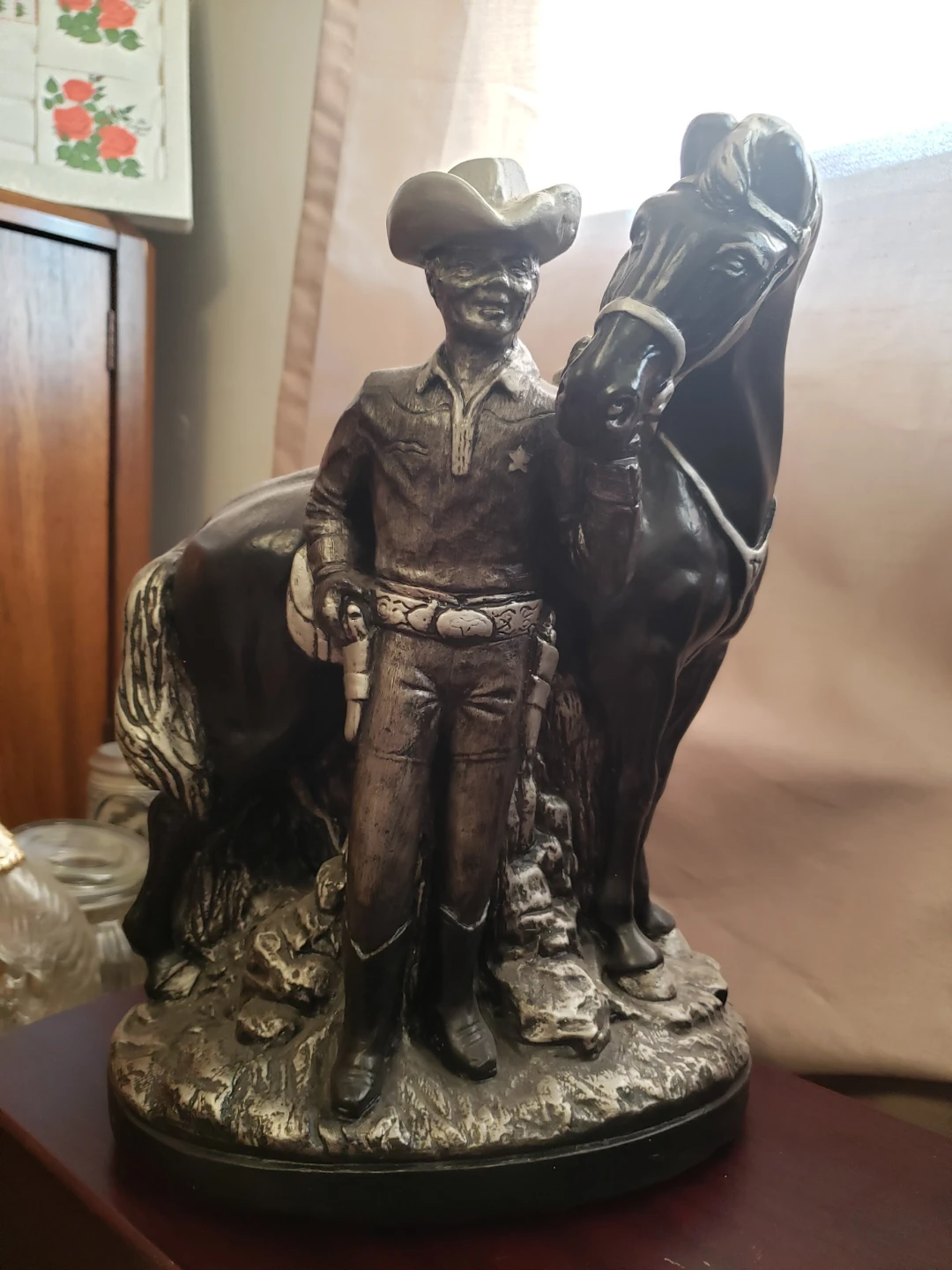 Cowboy and Horse Statue