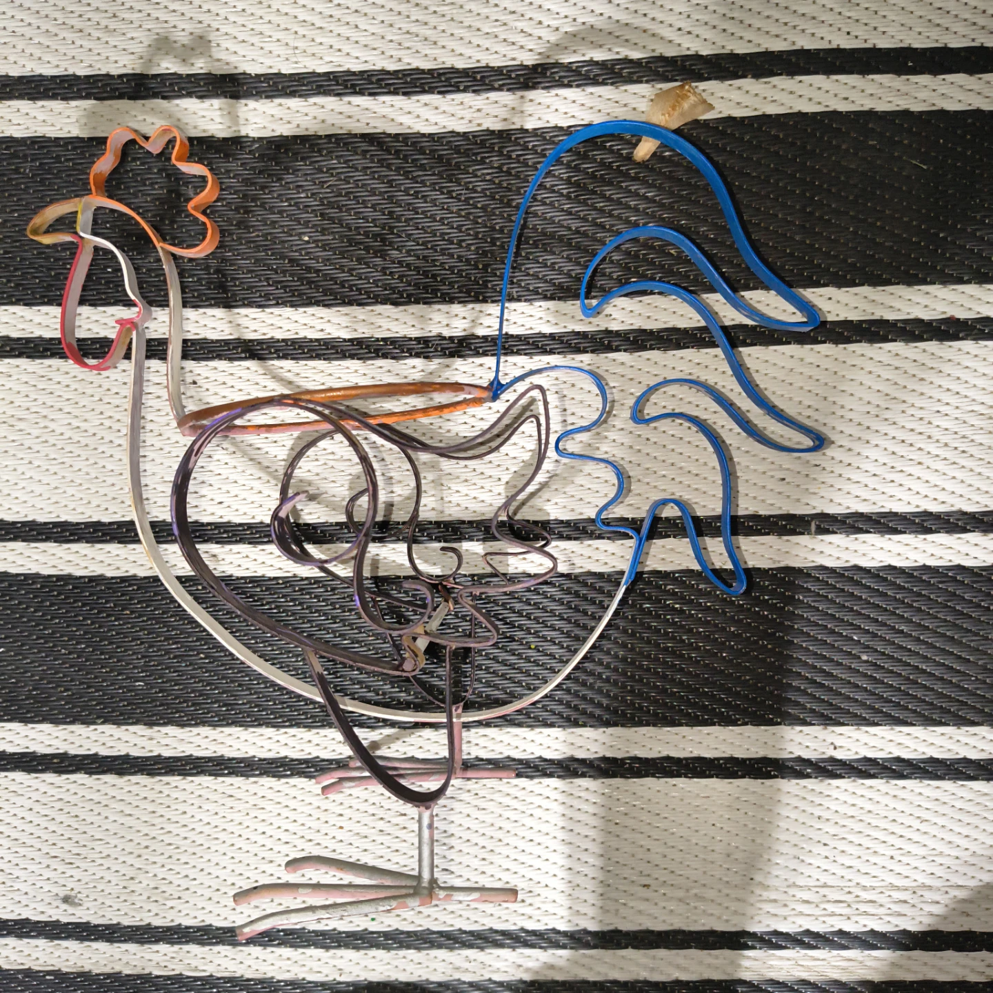 Wire Rooster Sculpture