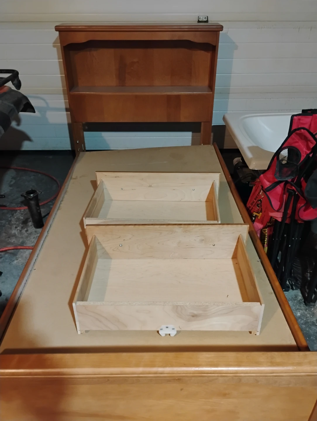 Captain bed Single Bed Frame with Headboard and Drawers - photo 2