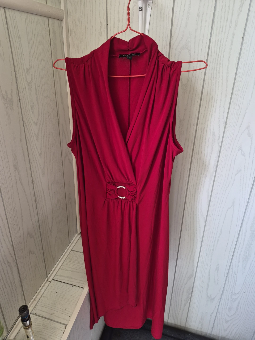 Jessica Women's Red Sleeveless Dress Size 12