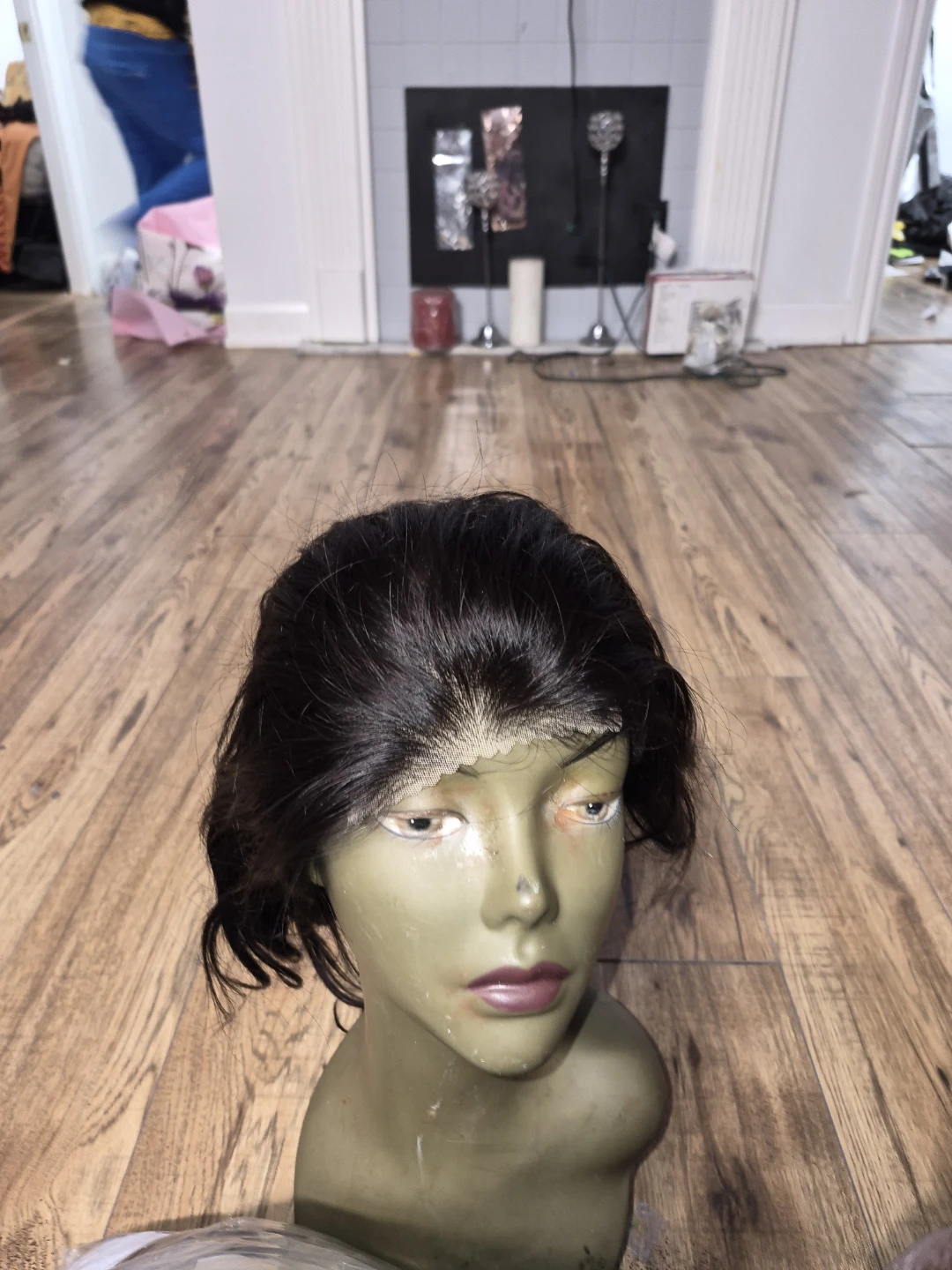 Black Short Curly Wig - photo 2