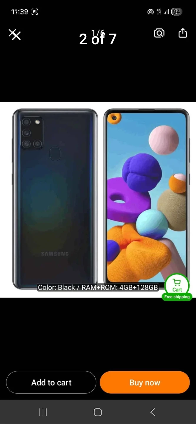 Samsung A21s Smartphone - Black, 4GB RAM, 128GB Storage