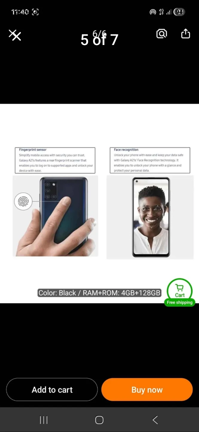 Samsung A21s Smartphone - Black, 4GB RAM, 128GB Storage - photo 4