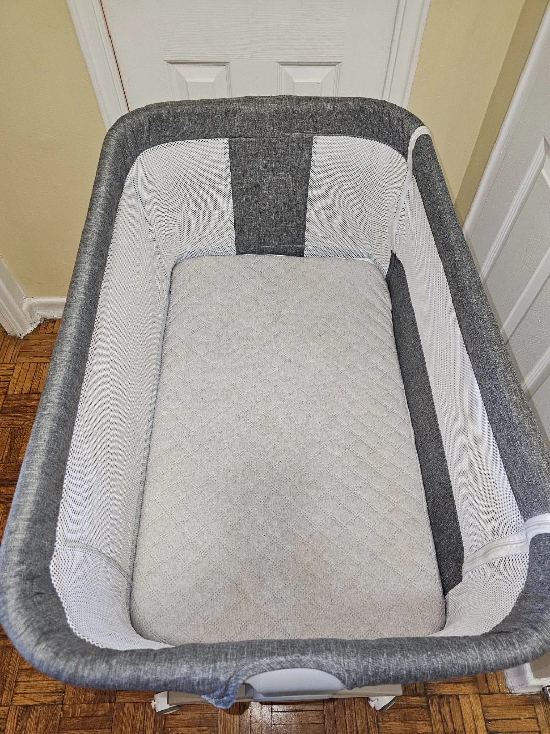 Grey Bassinet with Wheels