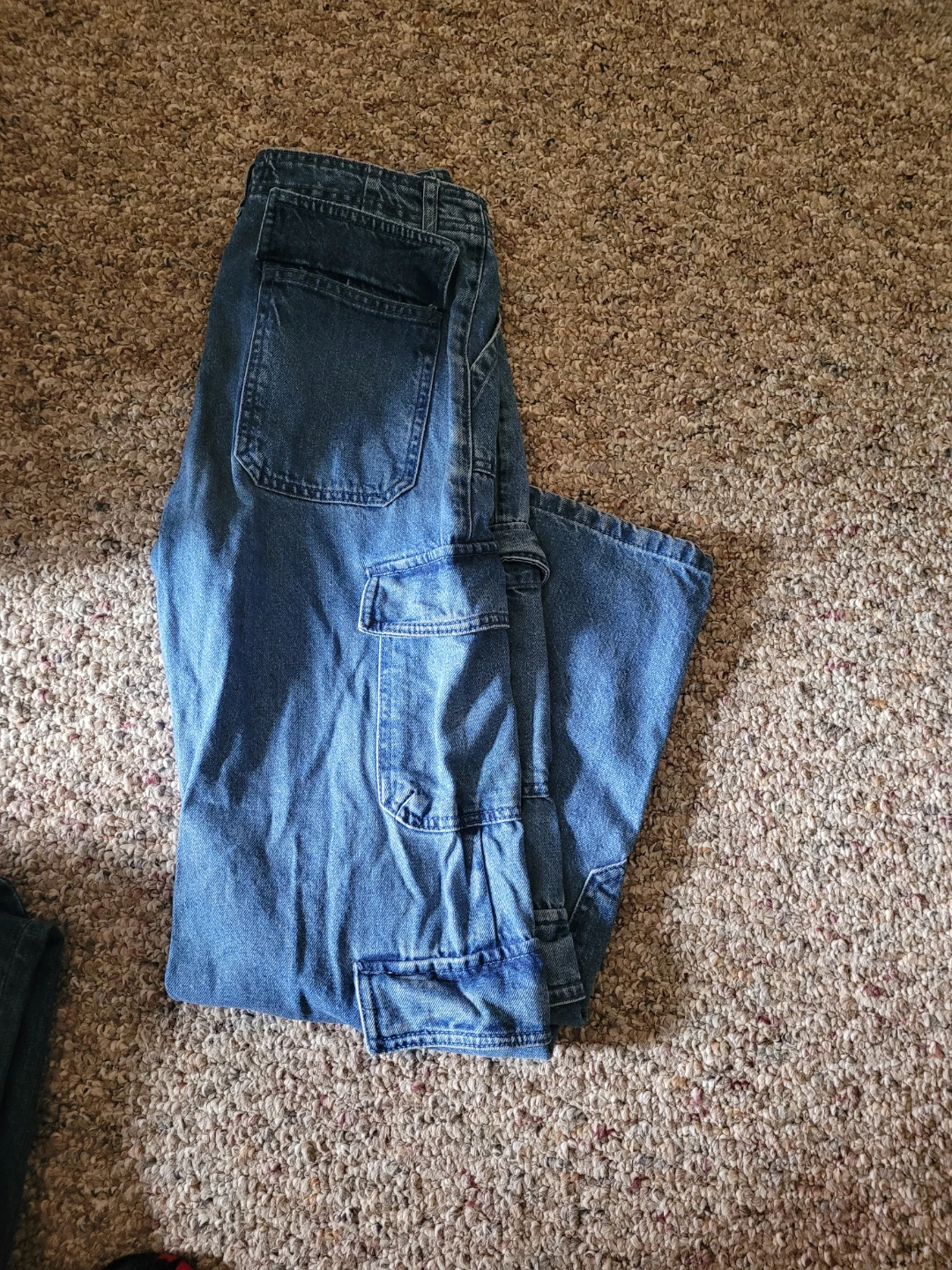 Primark Denim Cargo Pants - Size 34/38