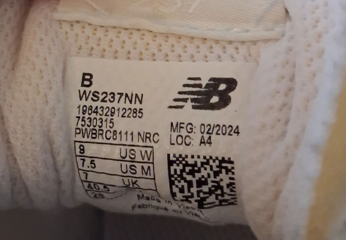 New Balance WS237NN Women's Sneakers White Size 9 - photo 2