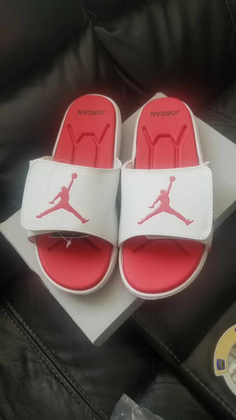Brand new Jordan Flips Flops sleepers White Red - photo 3