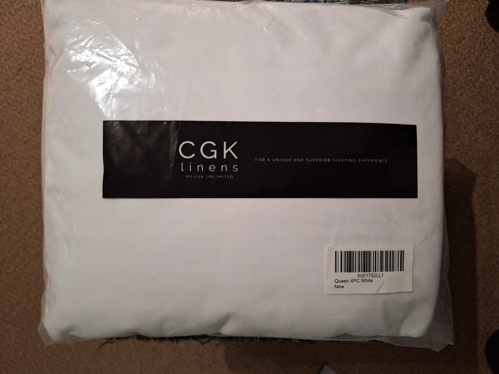 CGK Linens Microfiber 4 Piece Queen Sheet Set White
