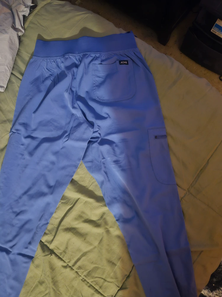 ADAR Pro Scrub Top and Pants Set - XS - Blue - photo 5