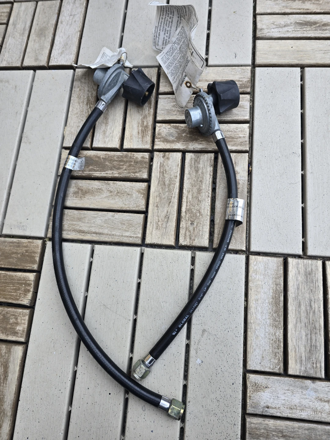 Grill Spot Propane Hose and Regulator Set - 25 Inch Hoses