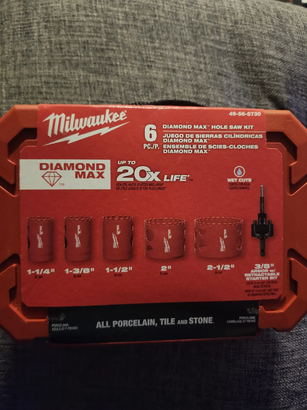 Milwaukee Diamond Max Hole Saw Kit - 6 Pc