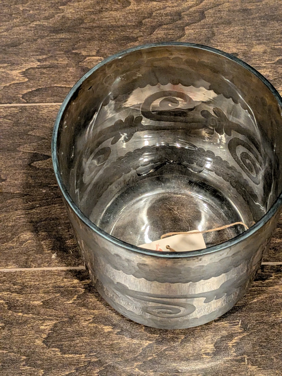 Glass Decorative Vase with Etched Design - photo 2