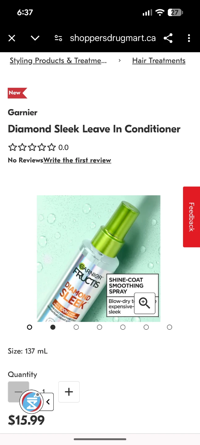 Garnier Fructis Diamond Sleek Smoothing Spray 137 mL - photo 3