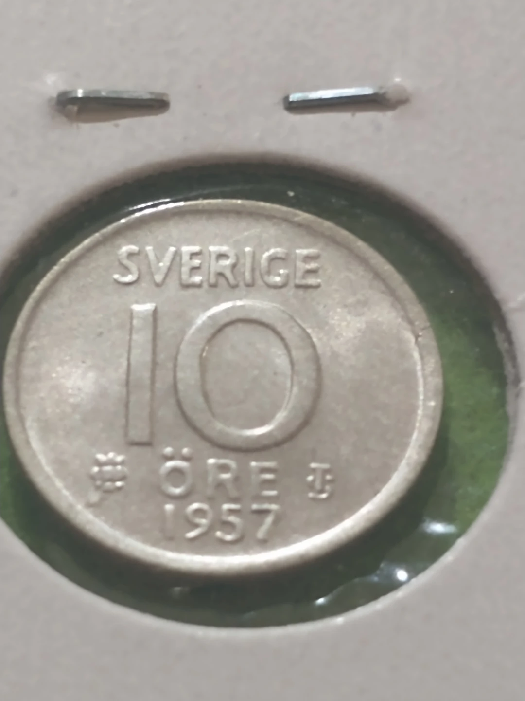 1957 Sweden 10 Ore Coin - photo 3