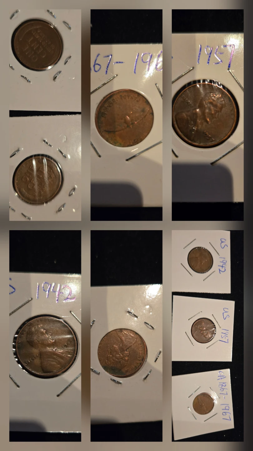Collection of Canadian Pennies And USA