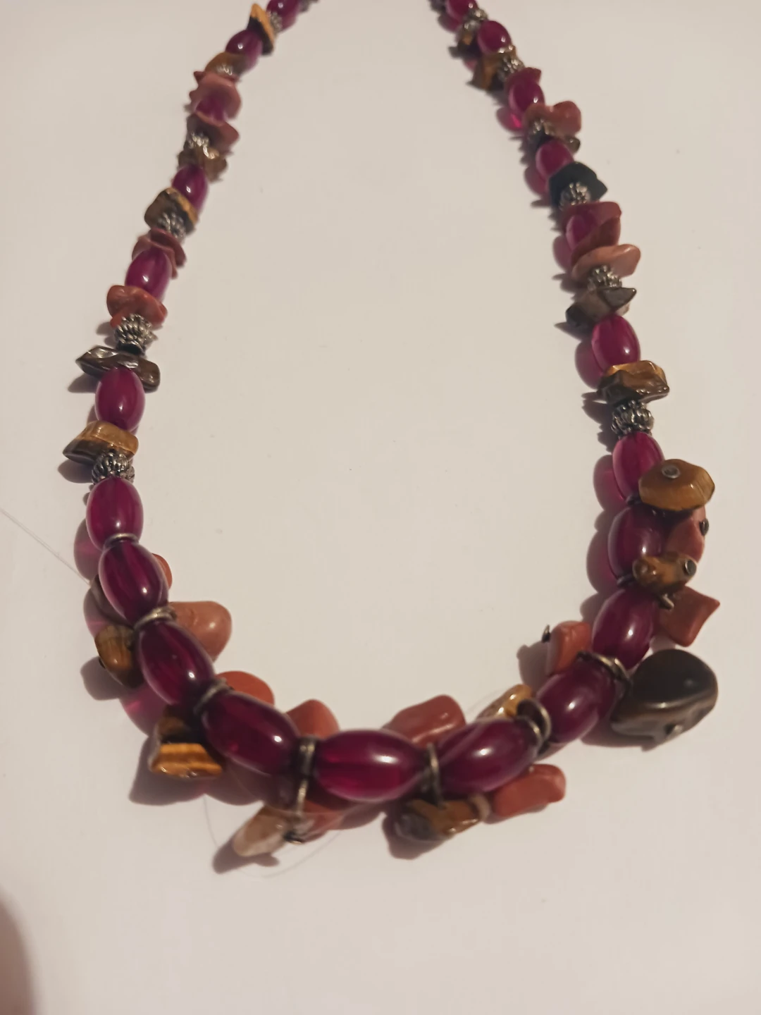 Cute beaded gemstone necklace - photo 3